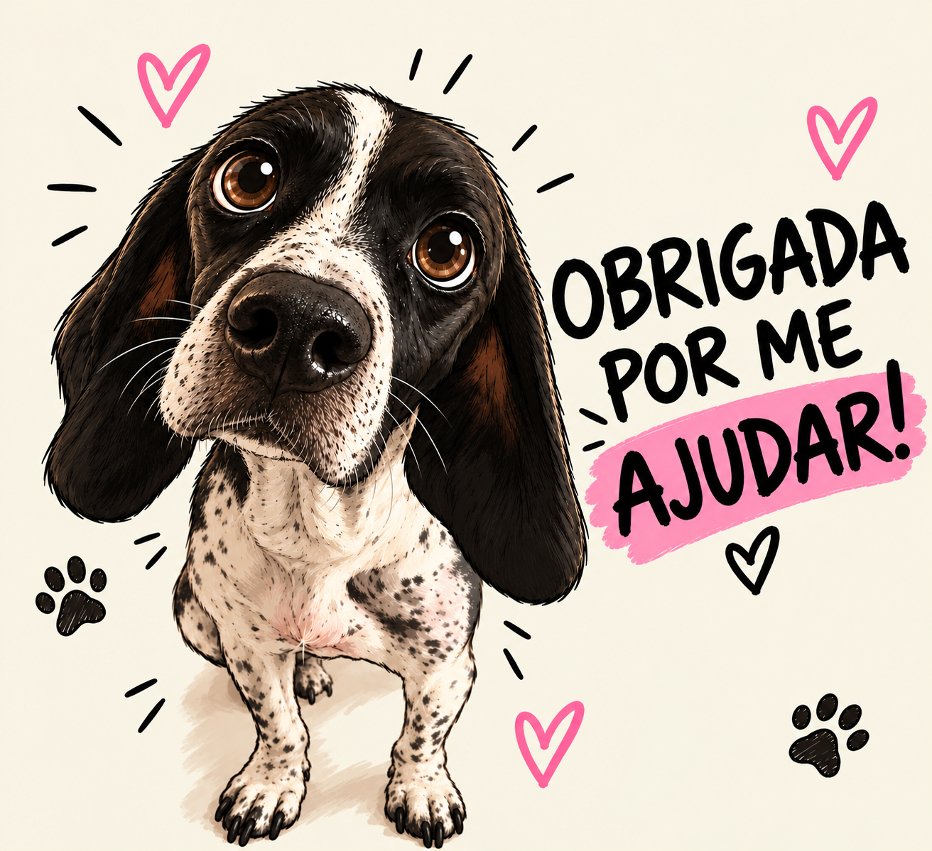 Obrigada por me ajudar!